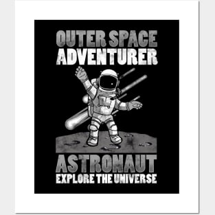 Outer Space Adventurer Astronaut Explore Universe Posters and Art